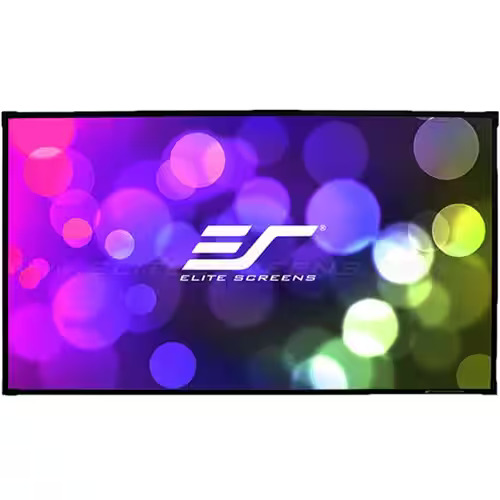 Elite Screens Aeon Series, 16:9, 8K Home Theater Fixed Frame Projector Screen, CineGrey, for Standard and Short Throw Projectors (150″ – 135″ – 120″)